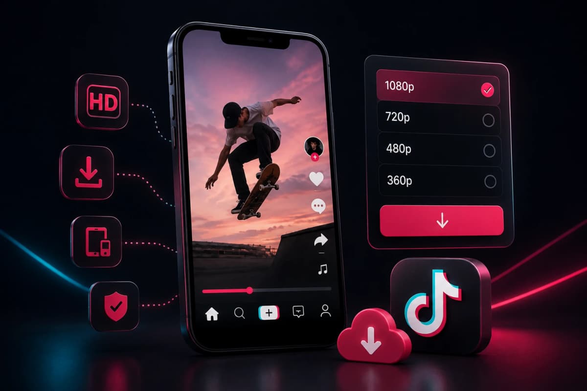 TikTok video downloader interface